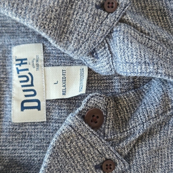 Duluth Free Swingin' Twist Cotton Flannel Relaxed Fit Button-Down Oversize Large - Picture 8 of 11